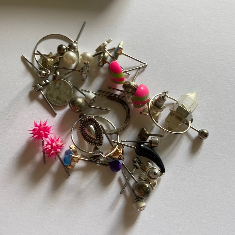 random batch of backless or single earrings
